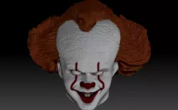 Pennywise From IT movie 3D print model head bust 3D print model