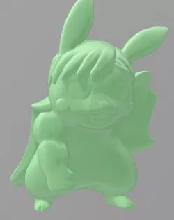 Pikachu Hulk 3D print model