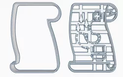  Pirate Treasure Map Cookie Cutter Set 3D print model