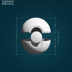 Poke Ball from Pokemon 3D print model