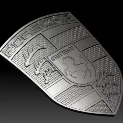 Porsche logo car logotype 3D print model