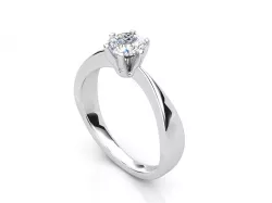 R RA02 engagement ring solitaire 3D print model