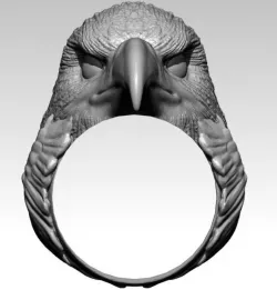 Realistic Eagle Hawk Flacon ring 3D print model