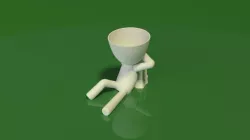 Relaxing the big head 3D print model