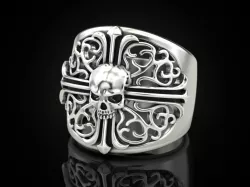 Ring skull cross patterns 3D print model