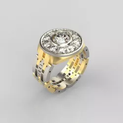 Ring with movable elements 3D print model