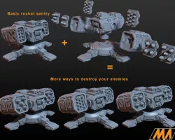 Rocket sentry 3D print model