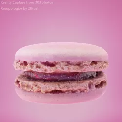 Rose Macaron and Sea salt caramel Macaron 3D print model