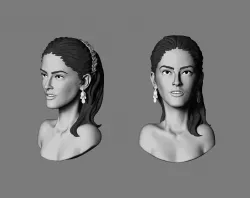 Salma hayek bust stylized 3D print model