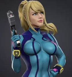 Samus Zero suit 3D Model 3D print model