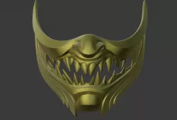 Scorpion Demon Samurai cosplay mask from Mortal Kombat 11 3D print model