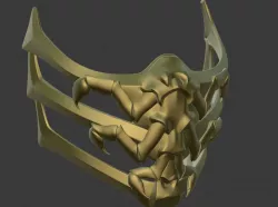 Scorpion samurai mask from Mortal Kombat 11 and X and 9 3D print model