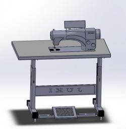 Sewing Machine Desk 3D model