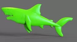 Shark Bass Relief  3D print model