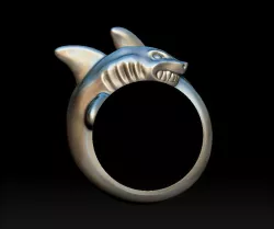 Shark ring 3D print model