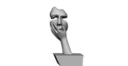 Shocked woman 3D print model