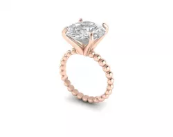 Simple diamond ring bead shank 3D print model