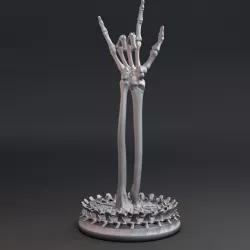 Skeleton hand with rock gesture 3D print model