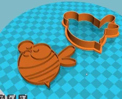 Stl file Honey Bee cookie cutte 3D print model 3D print model