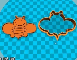 Stl file  Honey Bee  cookie cutte 3D print model