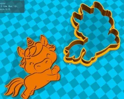 Stl file Unicorn cookie cutter for printing on 3D printer  3D print model