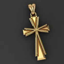 Stylish cross gold 3D print model 3D print model