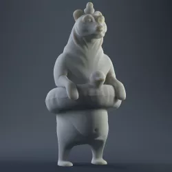 Summer Bear  3D print model