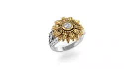 Sunflower diamond ring 3D print model
