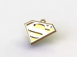 Superman necklace Dc Comics 3D print model
