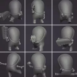 Terran Marine Zealot and Zergling 3D print model
