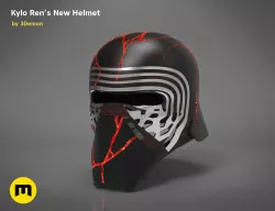 The Kylo Ren helmet destroyed - Star Wars  3D print model