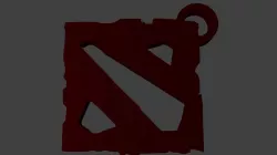 This is Dota 2 logo keychain 3D print model