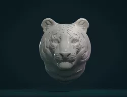 Tiger Head 3D print model