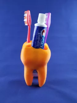 Tooth ToothBrush and ToothPaste Holder 3D print model