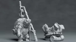 Turtle Traveller - 3D printable character 3D print model