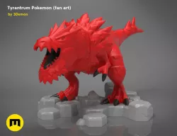 Tyrantrum Pokemon - fan art 3D print model