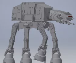 Ultra Realistic Star Wars AT-AT Model 3D print model