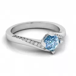 Unique Bended Flow Engagement Ring 3D print model