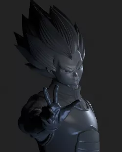 Vegeta Super Saiyan  for 3D print 3D print model