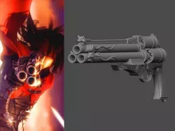 Vincent valentine cerberus gun from Final Fantasy - Fan Art  3D print model