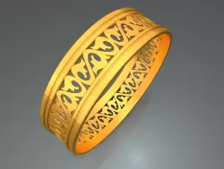 Wedding Gold Ring KTWR08 3D print model