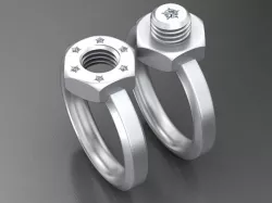 Wedding ring 2 3D print model