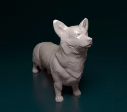 Welsh Corgi Pembroke dog 3D print model