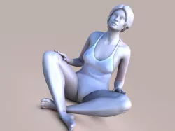 Woman yoga  3D print model