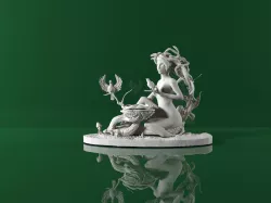 wood nymph figurine for 3D printing 3D print model