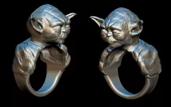 Yoda ring 3D print model