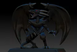 YU GI OH Red Eyes Black Dragon 3D Print Miniature Figure  3D print model