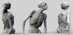 Zombie Half Body 3D print model
