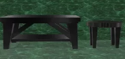 3D Modern Style Coffee Table With Matching Stool 3D print model