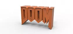 3D printable DOOM emblem 3D print model